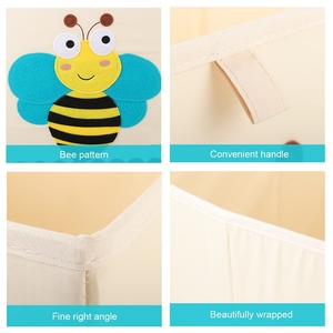Contenedores de Almacenamiento Rectangulares Plegables con Diseño de Animales, Caja de Juguetes de Tela, Organizador con Embalaje de Cartón para Niños - Product Image 4