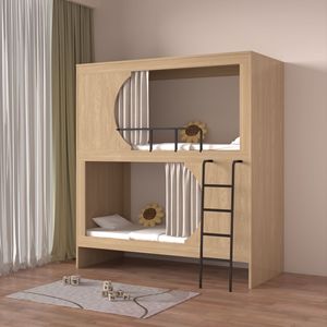 Lit superposé multifonctionnel pour le personnel, design capsule spatiale, lit mezzanine pleine grandeur pour chambre d'hôtel, dortoir étudiant, <span class=keywords><strong>auberge</strong></span> <span class=keywords><strong>de</strong></span> <span class=keywords><strong>jeunesse</strong></span> - Product Image 3