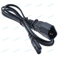 Câble d'extension d'alimentation IEC320 C13 vers C8, adaptateur en forme de 8 C8 femelle vers C13 mâle pour appareils électroménagers PDU/UPS