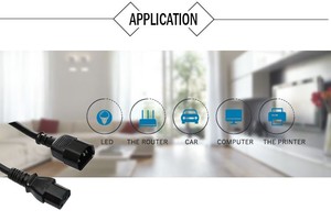Câble d'extension d'alimentation 125V-250V IEC C14 mâle vers C15 femelle, en cuivre pur, PVC, pour appareils électroménagers, PDU, systèmes UPS - Product Image 2