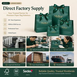 Bolsas de Regalo de Papel de Arte de Lujo Ecológicas Impresas Personalizadas con Asa de Listón para Empaque de Marca Minorista de Alta Gama - Product Image 2