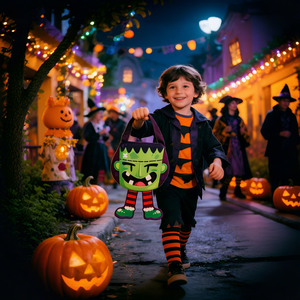 Bolsas <span class=keywords><strong>de</strong></span> <span class=keywords><strong>Halloween</strong></span> al por mayor para dulces, <span class=keywords><strong>de</strong></span> tela no tejida, con diseño <span class=keywords><strong>de</strong></span> <span class=keywords><strong>Frankenstein</strong></span> y patas, ideales para fiestas infantiles y decoración. - Product Image 1