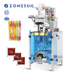 เครื่องบรรจุซองแนวตั้งอัตโนมัติความเร็วสูง ZONESUN ZS-FP220 พร้อมปั๊มโรเตอร์สำหรับอาหารเหลวข้นและซอส - Product Image 1