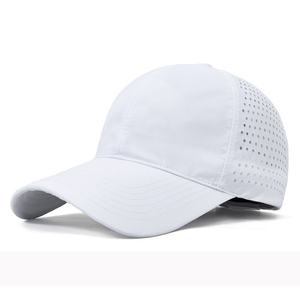 Eco Recycled Custom Unisex Laser Cut Drilled Hole Perforated Stretch <b>Light</b> Weight Quick Dry Snapback Baseball Sports Caps Hats - Product Image 6
