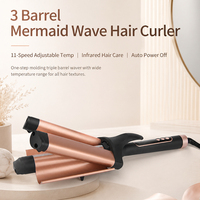 Outil professionnel pour boucler les cheveux, fer à boucler infrarouge, fer à boucler à triple barillet de 32 mm, fer à boucler volumisant, fer à boucler électrique
