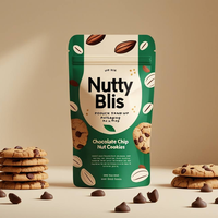 Sac d'emballage alimentaire personnalisable pour biscuits à la farine en plastique à fermeture éclair en feuille d'aluminium de qualité
