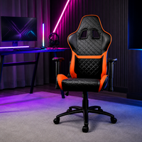 Chaise de bureau ergonomique à dossier haut avec support lombaire, pivotante, réglable, moderne, pour jeux sur ordinateur, avec appui-tête, pour la détente