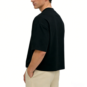 Camisetas Personalizadas al por Mayor, Camisetas Boxy de Gran Gramaje, Camisetas Oversize Estilo Streetwear, Camisetas con Lavado Ácido, Camisetas Lisas Cortas para Hombre - Product Image 5