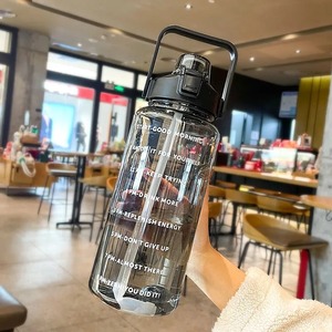 Wholesale Reusable 2 Liter Flip Straw Time <strong>Tracker</strong> Transparent Plastic Drink <strong>Water</strong> Jug <strong>Bottle</strong> for Gym - Product Image 5