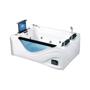 Nouveau Acrylique Intérieur Luxe Jacuzzier Whirlpool Autoportant Surf Massage Spa Baignoire Usine Nouvelle Blanc Salle De Bains Moderne Avec TV - Product Image 4