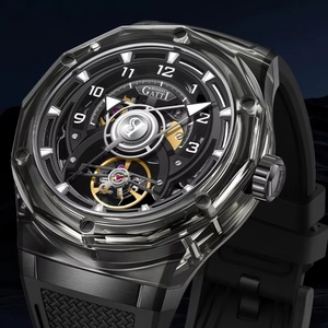 Montre pour homme BG6003, montre mécanique squelette de luxe de haute qualité, boîtier transparent en saphir, mouvement automatique 45 mm - Product Image 2