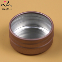 Cylindres en aluminium laqué avec bouchon à vis rose, contenants de qualité alimentaire pour blush, boîtes de conserve vides, pots de baume à lèvres, pots de lotion cosmétique