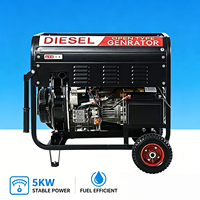 Groupe électrogène diesel silencieux 5 kW triphasé 50 Hz double tension 220 V 380 V avec ATS, modèle en coffret pour usage résidentiel et commercial