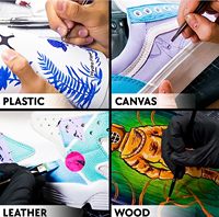 20 Warna 30ml Cat Akrilik Tahan Air Berkualitas Tinggi untuk Sepatu Tas Dompet Perlengkapan Kerajinan Kulit DIY