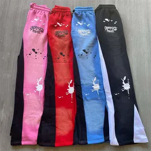 New Fashion Custom men's pants trousers 100% cotton Jogger Sweatpants Screen Print Men Flare Sweat Sweatpants