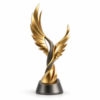 Collection de Plaques de Trophées Modernes Direct Usine – Or, Noir, Métal, Étoile Abstraite, Flamme, Disque, Course – Impression UV Durable pour le Sport