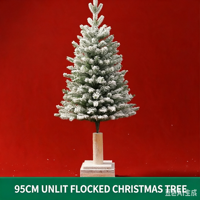 Weihnachtsdekoration 45 cm - 4 m Beflockte, dicht verzweigte PVC-Weihnachtsbäume für Zuhause & Schreibtisch, Supermarkt-Dekor & Ornamente