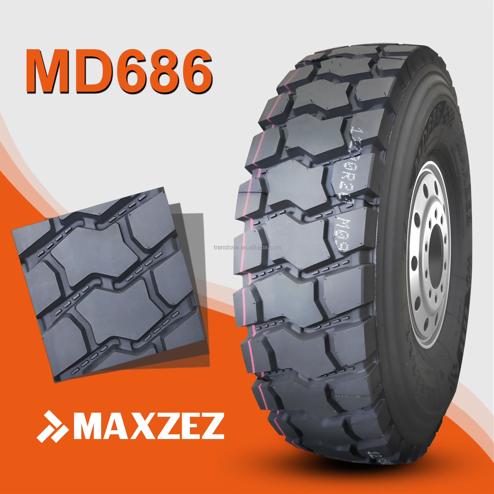 屑米 MAXZEZ Truck Tires - Durable 295/75R22.5 18PR Tires