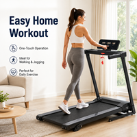 Caminadora Eléctrica Plegable K-FIT GSTL-4000, 12KMH, Motor sin Escobillas, Gimnasio en Casa con Bluetooth, Música, APP, Pantalla LED HRC, Sensor de Pulso