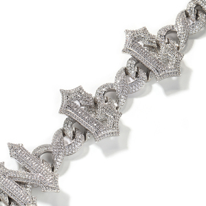 <span class=keywords><strong>Collana</strong></span> <span class=keywords><strong>con</strong></span> nome lettera iniziale a catena a maglia cubana Infinity Miami a forma di Hip Hop a 8 - Product Image 2