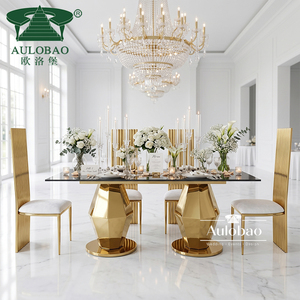 Stainless Steel Modern Rectangular Wedding Sweetheart Dining <b>Table</b> for Hotel & Outdoor Use - Product Image 6