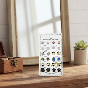 Vendita calda di tendenza orecchini a Clip da ragazza Vintage con borchie in cristallo di perle gioielli in rame-commercio all'ingrosso - Product Image 3