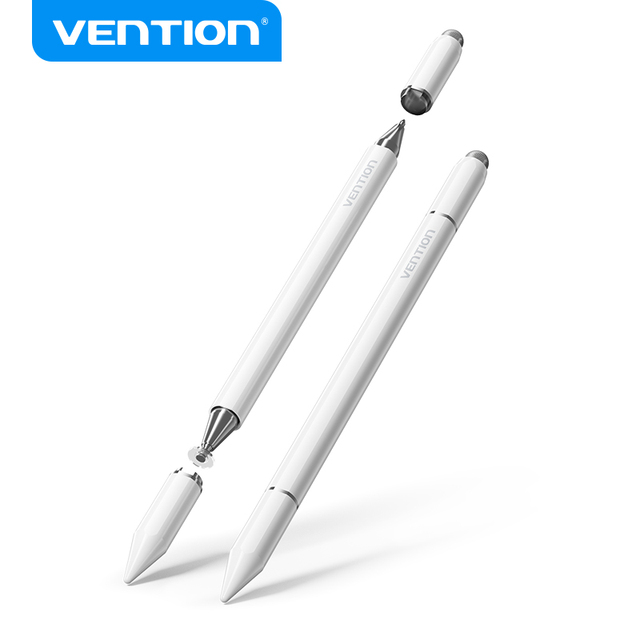 2-in-1 Stylus Pen Gray Aluminum Alloy Type