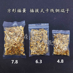 4.2 Copper Spring 5.2 Round Copper Pin Power Connector Terminal 4.8/6.3/7.8 Quick-Connect Spring for <b>Adapters</b> & <b>Connectors</b> - Product Image 2