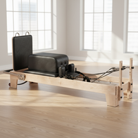 Lit de Pilates Commercial en Bois d'Érable Massif avec Coussin en Cuir PU pour Studio de Pilates et Entraînement en Salle de Sport – Vente en Gros