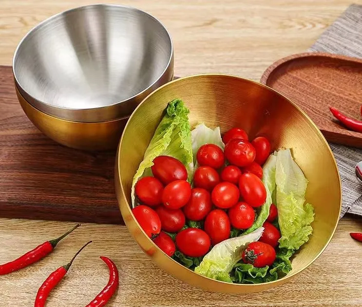 Stainless Steel Salad Bowl Food Serving Mixing Bowl