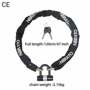 Chaînes carrées colorées anti-coupure de 12 mm d'épaisseur, 120 cm, robustes, pour vélos, portails, générateurs, motos, vente en gros d'usine - Product Image 1
