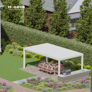 מוקסון עמיד אלומיניום חיצוני פרגולה אלומיניום חיצונית עמיד למים גג גינה מסוגנן מזג אוויר עמיד עיצוב מודרני - Product Image 5