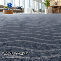 Dalles de moquette PP 50x50cm à poils bouclés avec support PVC, modulaires carrées pour projets d'entrepôt, OEM