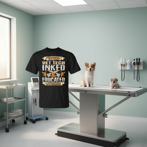 T-shirt « Tattooed Vet Tech Inked And Educated » pour les professionnels de la médecine vétérinaire - Product Image 3