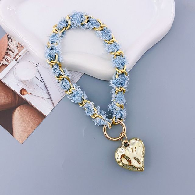 Ins Fashion Women Wrist Charm, Luxury Denim Chain Phone Lanyard, Decorative Bag Chain for Ladies