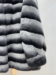 Cappotto Elegante Stile Coniglio-Volpe, Caldo Cappotto Invernale a Maniche Lunghe in Vera <span class=keywords><strong>Pelliccia</strong></span> di <span class=keywords><strong>Castoro</strong></span> per Donne - Product Image 2