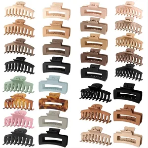 New Rắn Màu Matte Cua Tóc Clip Claw Cho Phụ Nữ Cô Gái Tóc Đuôi Ngựa Móng Vuốt Clip Barrette Mũ Nón Thời Trang Tóc Phụ Kiện R2097