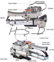 Machine de cerclage pneumatique durable pour bandes PET, outil de cerclage pour briques, blocs, tuyaux et emballage de matériaux de construction