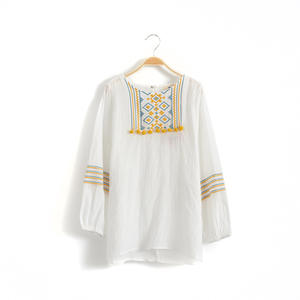 Ropa de Moda 2017, Blusa de Verano para Niña, Diseños de Blusas Bordadas Estilo Kurti - Product Image 3