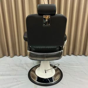 Silla de barbero estilo retro para hombres con respaldo reclinable para barberías y salones. - Product Image 3
