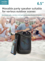 Haut-parleur portatif sans fil extérieur intelligent rechargeable de dent bleue de partie stéréo de bruit de basse
