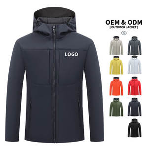 Wholesale Men's Outdoor Hoodie Soft Shell <b>Jacket</b> for Camping Lightweight Windproof <b>Waterproof</b> Zip-up Design Windbreak <b>Jacket</b> - Product Image 3