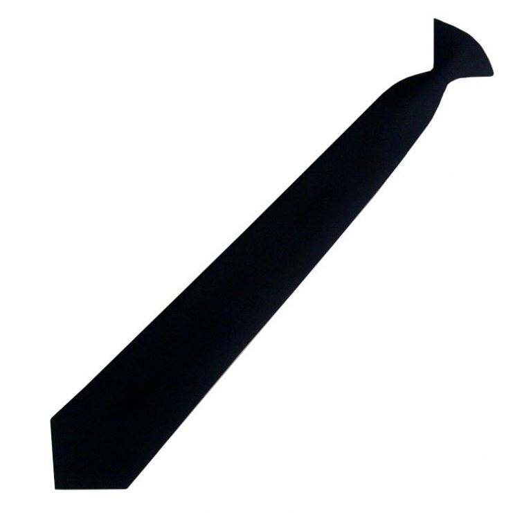Clips Para Corbata Corbata Negra Con Clip Ajustable - Poliéster (48x8cm, Para Hombres) Corbatas Para Hombre