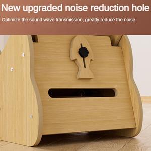 Roda lari kucing serat tinggi warna-warni roda kebugaran senyap pengurang kebisingan bahan kayu berkelanjutan penjual terbaik - Product Image 4