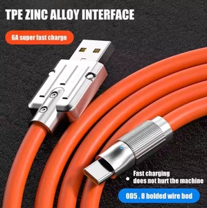 Sinh thái thân thiện <span class=keywords><strong>USB</strong></span> sạc cáp dây Android nhanh chóng phí Cáp Type-C Cáp dữ liệu 6A nhanh chóng sạc <span class=keywords><strong>USB</strong></span> A đến C cho - Product Image 5