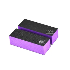 500 uds/caja herramientas de manicura 3 lados bloque de lijado desechable 3 vías bloque de pulidor de uñas para salón