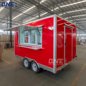 Een Food Trailer Kar Caravan Koffie Food Truck Kleine Cafe Balies Karren Ijsje Aanhangwagen Gemaakt In China