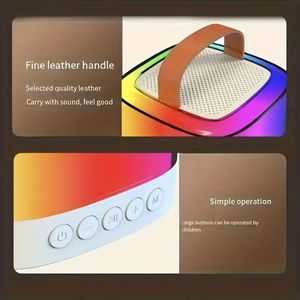 New Arrival xách tay T7 cầm tay RGB ánh sáng cho Bluetooth Karaoke microphone ngoài trời Boombox Set hệ thống không dây Made bền - Product Image 5
