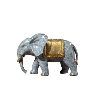 Copper And Gold Years <b>Elephant</b> Brass Ornament Handmade Artistic Figure For Living Room Table Housewarming <b>Gift</b> - Product Image 1
