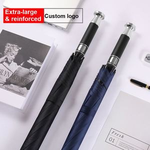 Parapluie droit personnalisé avec logo, 120 cm de diamètre, à armature en fibre de verre, coupe-vent et imperméable, idéal pour les trajets quotidiens, les voyages et la promotion de marque - Product Image 2